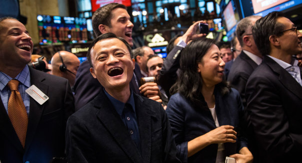 China-Based Internet Company Alibaba Debuts On New York Stock Exchange