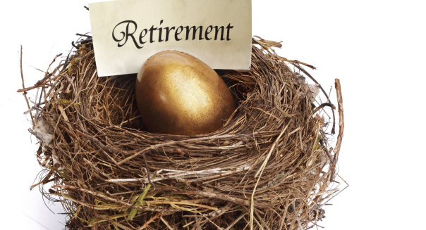 Retirement savings golden nest egg