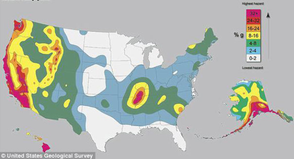 Earthquake risk map